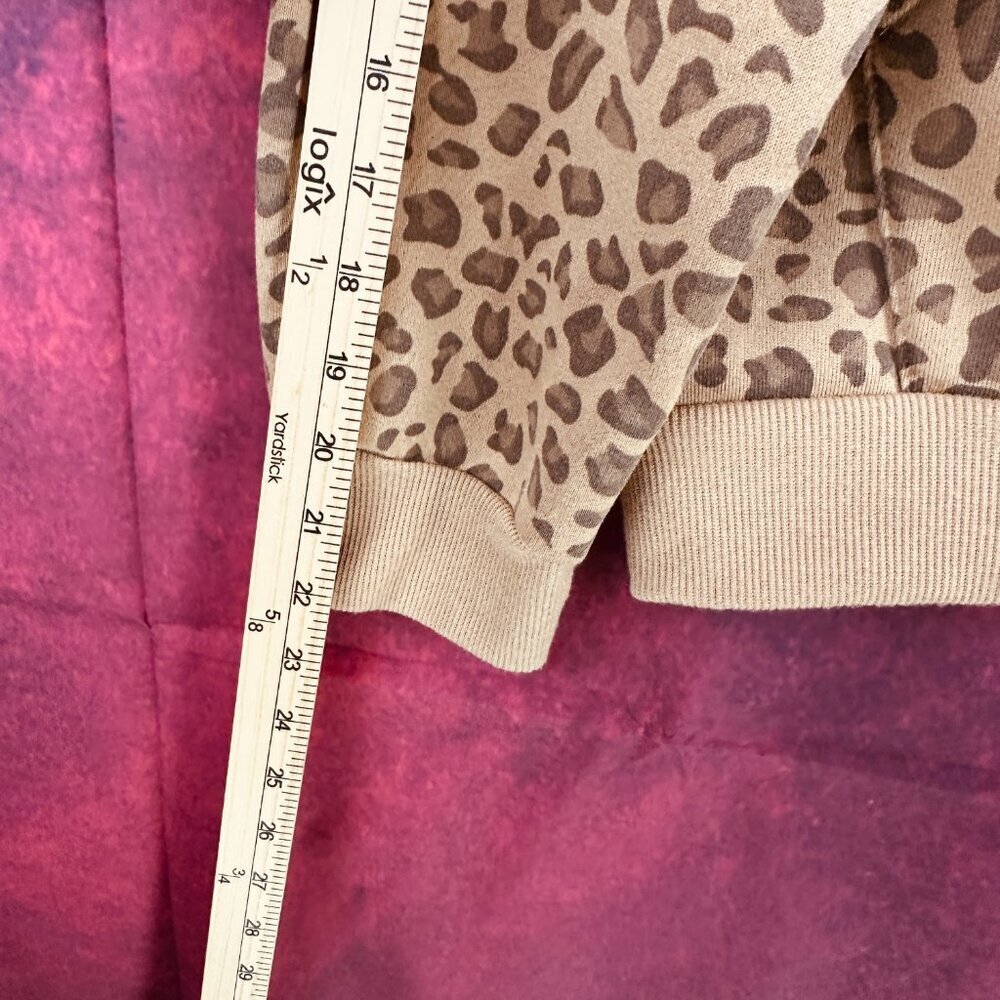 SHEIN WOMEN'S PULLOVER HOODIE, CHEETAH PRINT, KANGAROO POCKETS, SOFT FLEECE, L - Picture 7 of 10